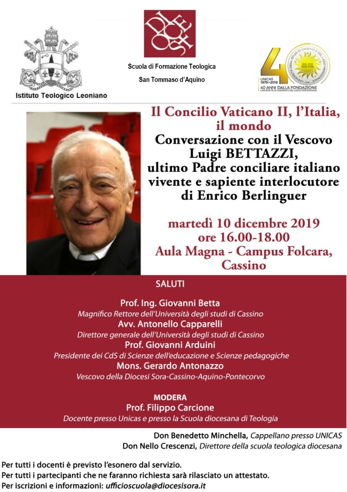 Locandina del Convegno del 10 dicembre 2019